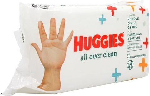 HUGGIES BABY WIPES 56PCS - ALL OVER CLEAN - Uplift Things