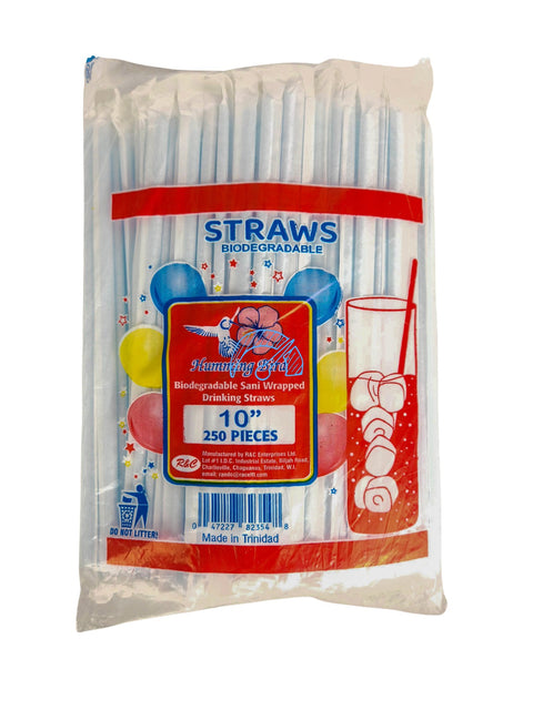 HUMMING BIRD STRAWS 10" 250 PK - Uplift Things