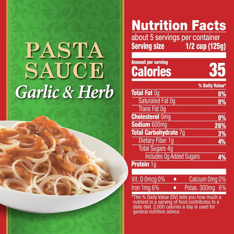 HUNTS PASTA SAUCE 24OZ - GARLIC & HERB - Uplift Things