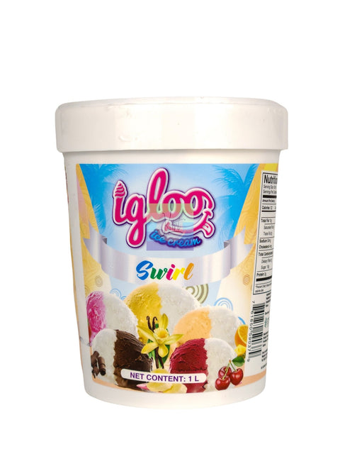 IGLOO ICE CREAM 1L (2PT) - SWIRL - Kurt Supermarket