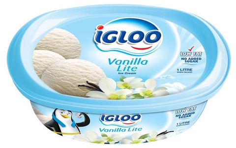 IGLOO SUGAR FREE ICE CREAM 1L - VANILLA - Uplift Things