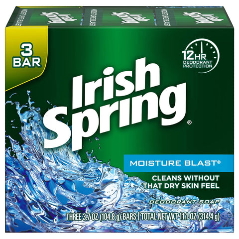 IRISH SPRING DEODORANT SOAP 3PCS - MOISTURE BLAST - Uplift Things