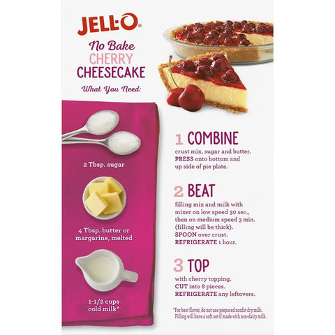 JELL-O CHERRY CHEESECAKE 17.8OZ - Uplift Things