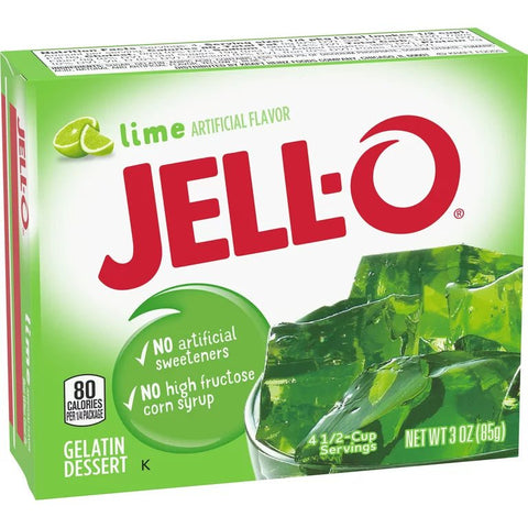 JELL-O GELATIN DESSERT MIX 3OZ - LIME - Uplift Things