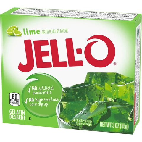 JELL-O GELATIN DESSERT MIX 3OZ - LIME - Uplift Things