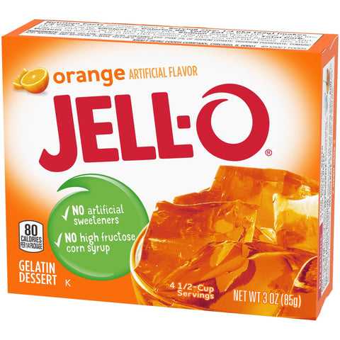 JELL-O GELATIN DESSERT MIX 3OZ - ORANGE - Uplift Things