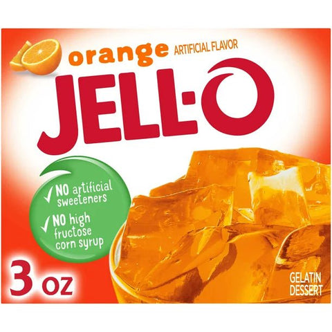 JELL-O GELATIN DESSERT MIX 3OZ - ORANGE - Uplift Things