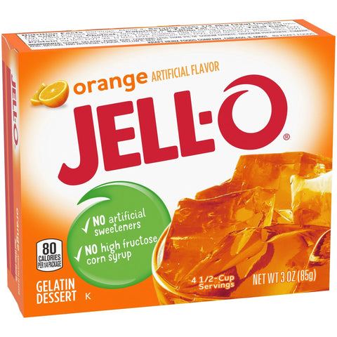 JELL-O GELATIN DESSERT MIX 3OZ - ORANGE - Uplift Things