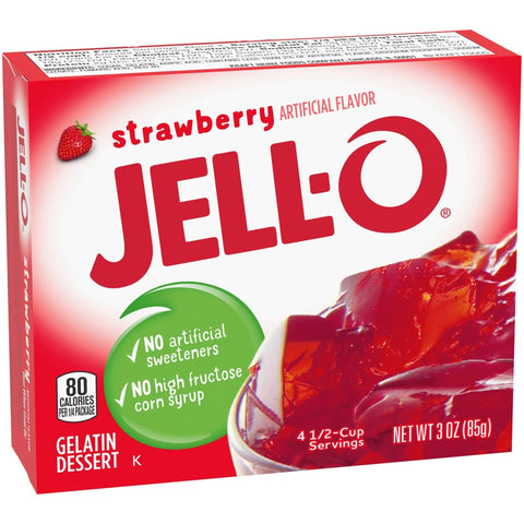 JELL-O GELATIN DESSERT MIX 85G - STRAWBERRY - Uplift Things