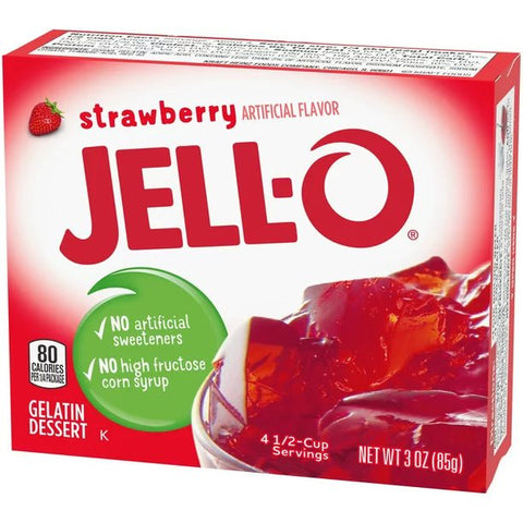 JELL-O GELATIN DESSERT MIX 85G - STRAWBERRY - Uplift Things