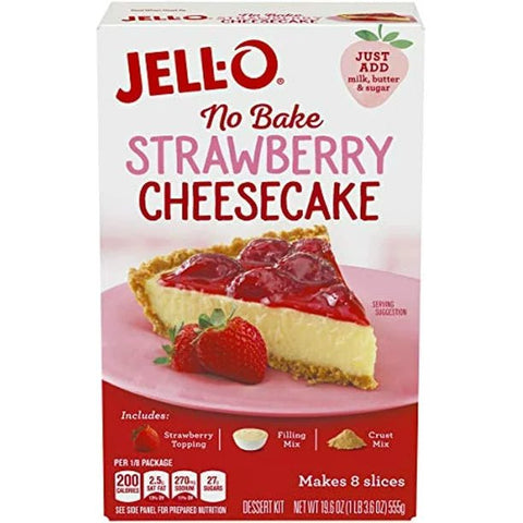 JELLO STRAWBERRY CHEESE CAKE 19.6OZ - Uplift Things