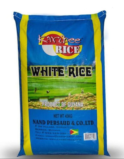 KARIBEE WHITE RICE 100LB - Uplift Things