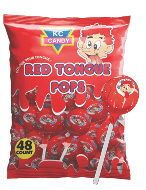 KC CANDY RED TONGUE POPS 720G - Kurt Supermarket