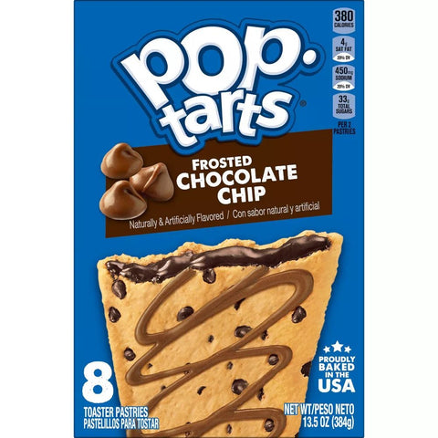 KELLOGGS POP TARTS 13.5 OZ - FROSED CHOCOLATE CHIP - Uplift Things