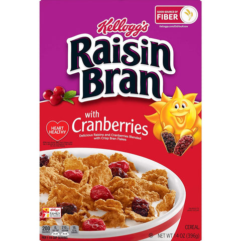 KELLOGG'S RAISIN BRAN 14OZ - WITH CRANDBERRIES - Uplift Things