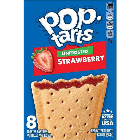 KELLOGS'S POP TARTS 8PCS - UNFROSTED STRAWBERRY - Uplift Things