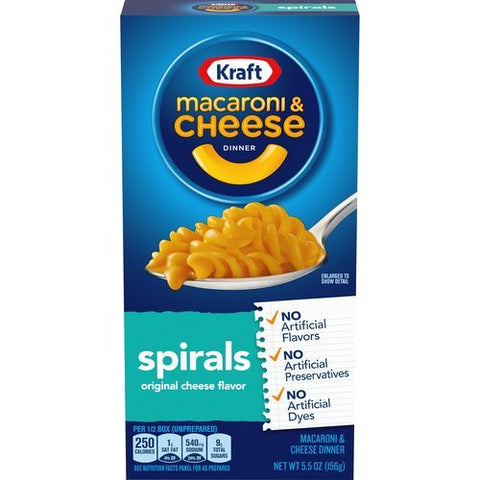 KRAFT MAC & CHEESE SPIRALS 5.5OZ - Uplift Things