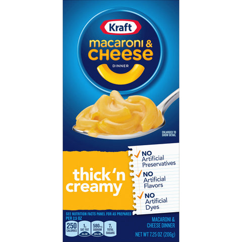 KRAFT MACARONI & CHEESE 7.25OZ - THICK 'N CREAMY - Uplift Things