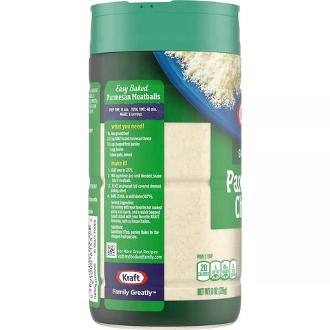 KRAFT PARMESAN CHEESE 8OZ - Uplift Things