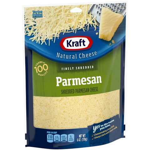 KRAFT PARMESAN FINELY SHREDDED CHEESE 6OZ - Uplift Things