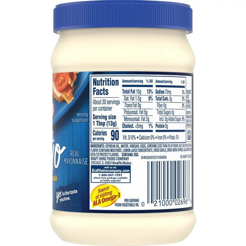 KRAFT REAL MAYONNAISE 15OZ - Uplift Things