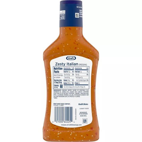 KRAFT SALAD DRESSING 16 OZ - ZESTY ITALIAN - Uplift Things