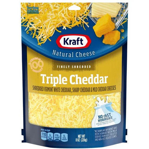 KRAFT TRIPLE CHEEDAR CHEESE 8OZ - Uplift Things