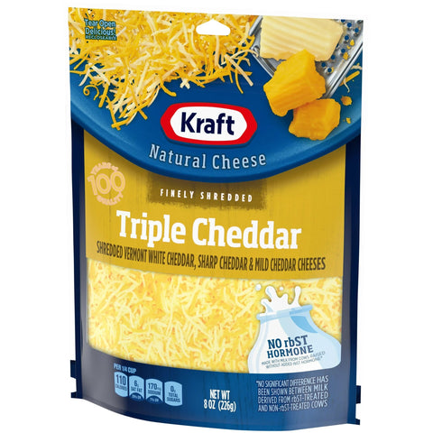 KRAFT TRIPLE CHEEDAR CHEESE 8OZ - Uplift Things