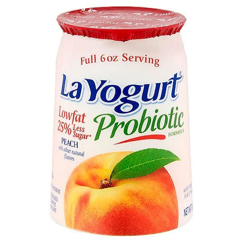 LA YOGURT LOW FAT 6 OZ - PEACH - Kurt Supermarket