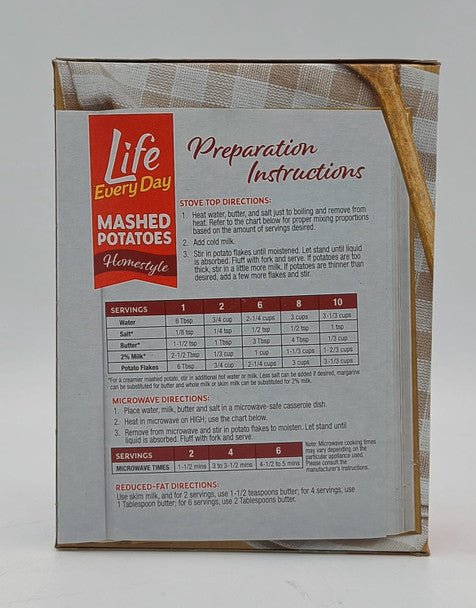 LIFE EVERY DAY MASHED POTATOES HOMESTYLE 13.3OZ - Uplift Things