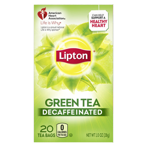 LIPTON GREEN TEA 1 OZ - DECAFFEINATED 20 BAGS - Uplift Things