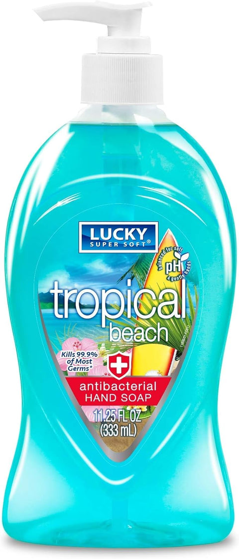 LUCKY ANTIBACTERIAL HANDSOAP 11.25OZ - TROPICAL BEACH - Uplift Things