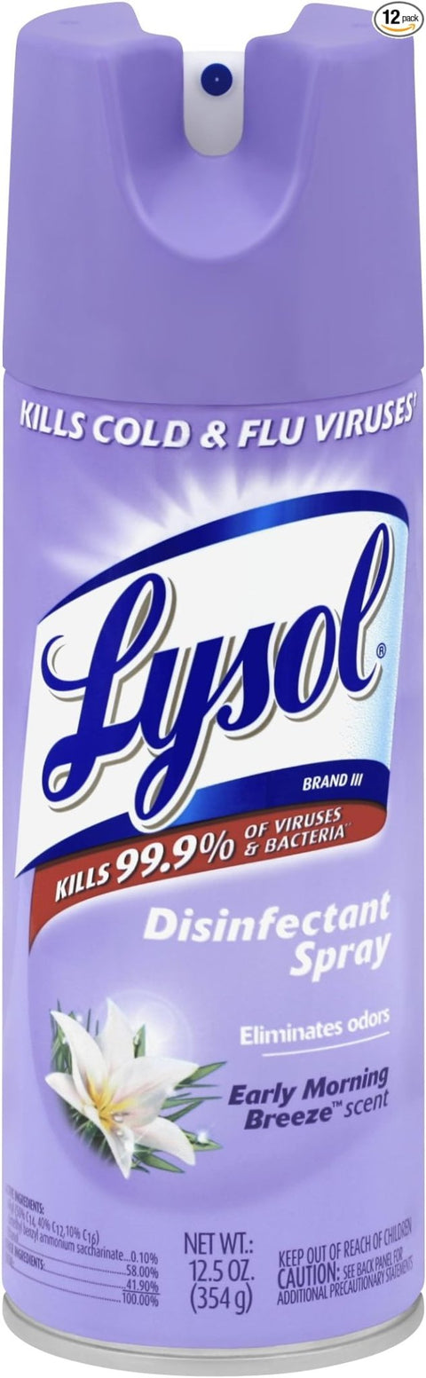 LYSOL DISENFECTANT SPRAY 12.5OZ - EARLY MORNING BREEZE - Uplift Things