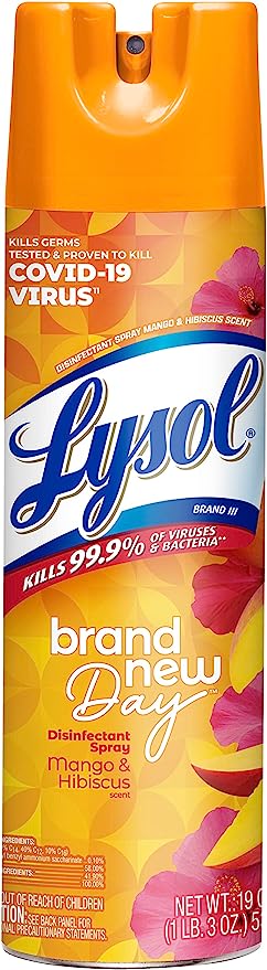 LYSOL DISINFECTANT SPRAY 12.5OZ - MANGO & HIBISCUS - Uplift Things