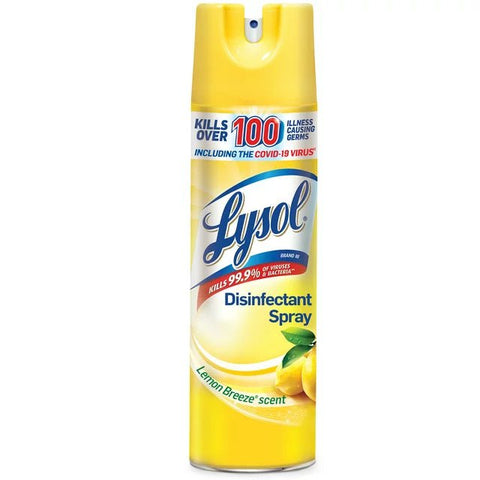 LYSOL DISINFECTANT SPRAY 19OZ - LEMON BREEZE - Uplift Things