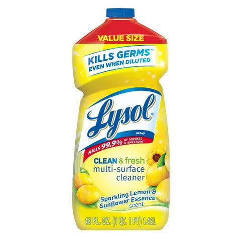 LYSOL MULTISURFACE CLEANER 48OZ - SPARKLING LEMON & SUNFLOWER ESSENCE - Uplift Things