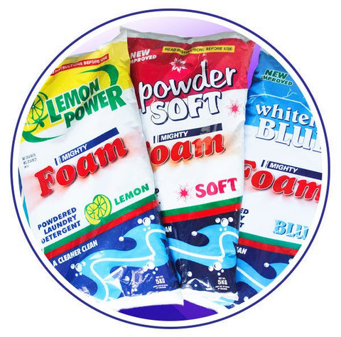 MIGHTY FOAM SOAP POWDER 5KG - LEMON - Uplift Things