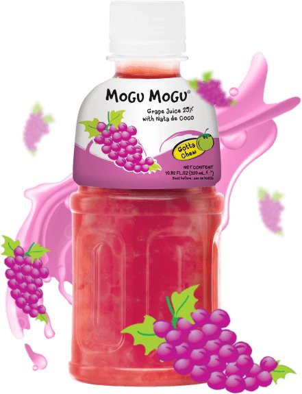 MOGU MOGU DRINK 320ML - GRAPE WITH NATA DE COCO - Uplift Things