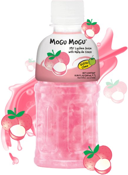 MOGU MOGU DRINK 320ML - LYCHEE WITH NATA DE COCO - Uplift Things