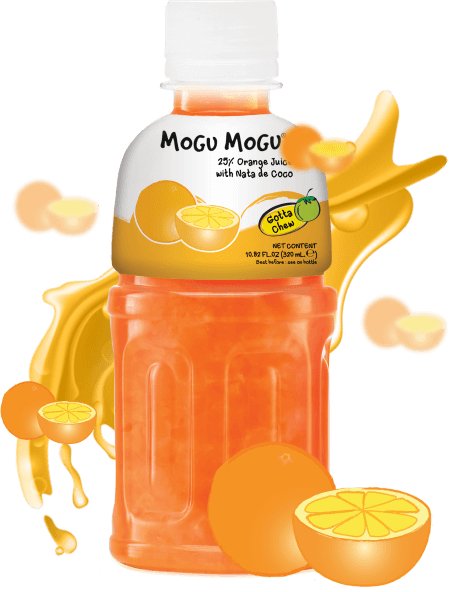 MOGU MOGU DRINK 320ML - ORANGE WITH NATA DE COCO - Uplift Things