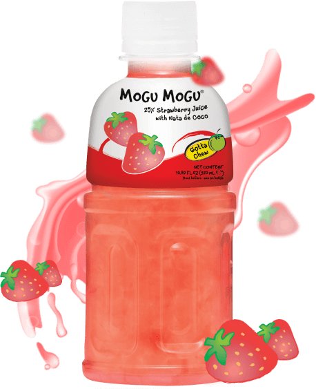 MOGU MOGU DRINK 320ML - STRAWBERRY WITH NATA DE COCO - Uplift Things