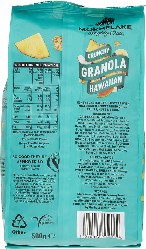 MORNFLAKE OATS 500G - HAWAIIAN - Uplift Things