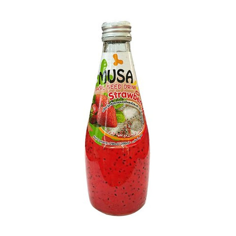 MUSA BASIL SEED DRINK 290ML - STRAWBERRY - Uplift Things