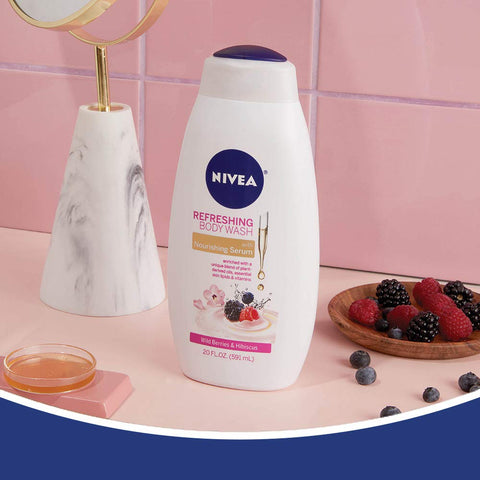 NIVEA BODY WASH 20 OZ - WILD BERRY & HIBISCUS - Uplift Things