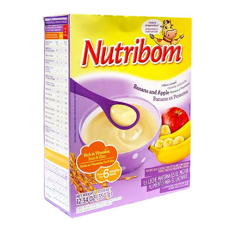 NUTRIBOM INFANT CEREAL 350G - BANANA & APPLE - Uplift Things