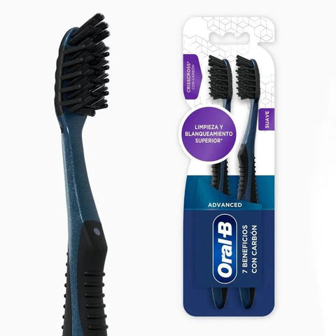 ORAL-B CHARCOAL TOOTHBRUSH 2PK - CON CARBON - Uplift Things