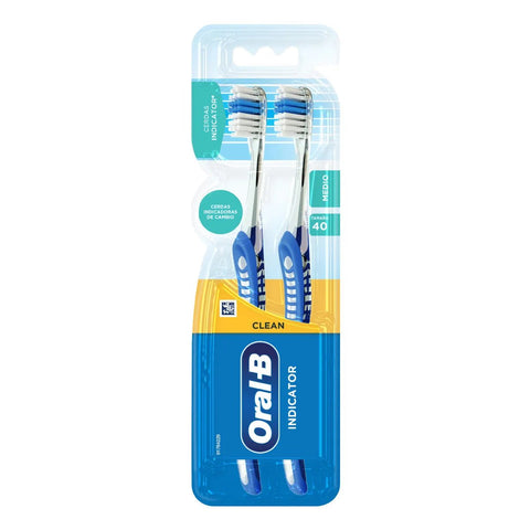 ORAL-B TOOTHBRUSH 2PCS INDICATOR - MEDIUM - Uplift Things