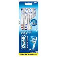 ORAL- B TOOTHBRUSH 4 PACK - HEALTHY CLEAN - Uplift Things