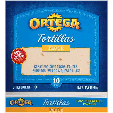 ORTEGA FLOUR TORTILLAS 10PCS 14.3 OZ - Uplift Things