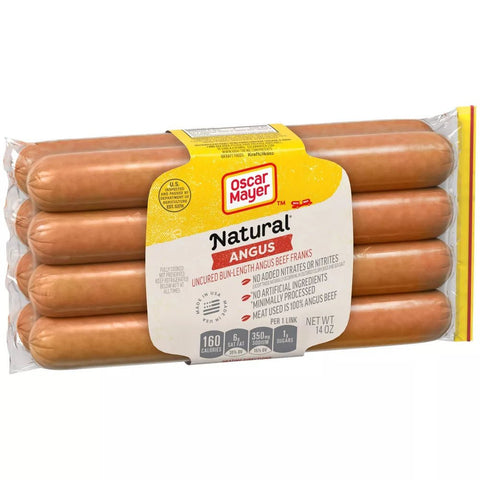 OSCAR MAYER BEEF FRANKS 14OZ - NATURAL ANGUS - Uplift Things